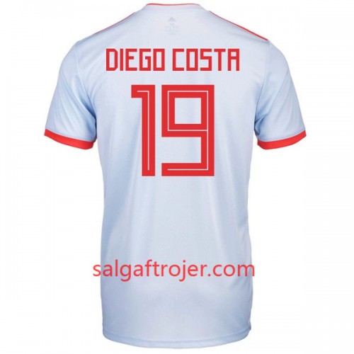 Spanien Fodboldtrøjer Diego Costa 19 Udebanesæt VM 2018 Spanien Fodboldtrøjer Diego Costa 19 Udebanesæt VM 2018